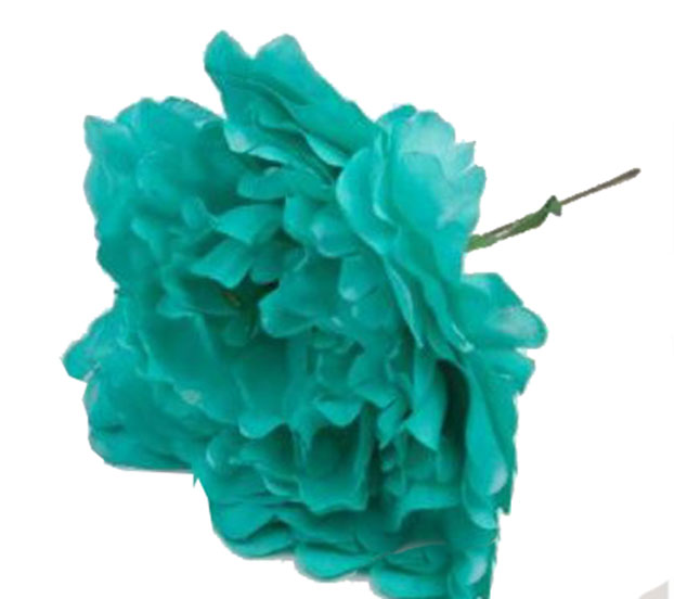Fleur de Flamenco Pivoine classique Bleu Marine. 12cm